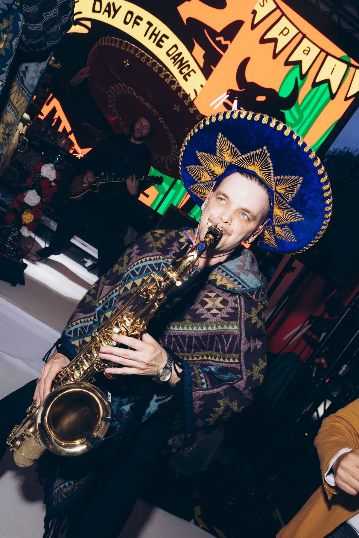 Live saxophone performer